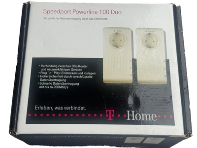 T Home Speedport Powerline 100 Duo - bis 200Mbit/s - Heimnetz über Stromnetz - Bild 1 von 4