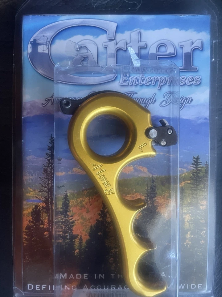 Carter Honey Hinge Release..Compound Bow..Back Tension Large 4 Finger Archery - Image 1 of 1