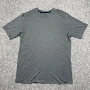 Patagonia Base Layer Merino Wool Blend T-Shirt Mens L Lightweight Grey Outdoors - Picture 1 of 6