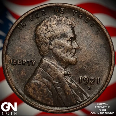 1921 S Lincoln Cent Wheat Penny  Q7696 Cover
