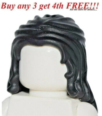 ☀️NUEVO Lego Minifigura Pelo Mujer Niña LARGO NEGRO Amigos Corto Trenzado  Foto 1 de 4