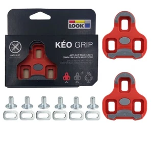 MTB Bike KEO Grip Anti-Slip Cleats Bicycle Pedals Red 9˚ Float Road Bike - Picture 1 of 4