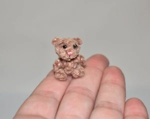 Miniature Bear Ooak Artist Teddy Bear Dollhouse Dolls Toy Animal Gift 1" - Picture 1 of 5