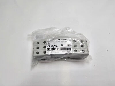(QTY 3) Molex 2016066163 - Terminal Block, Screw, 3 Poles, 600V, 150A, Grey - Image 1 of 4