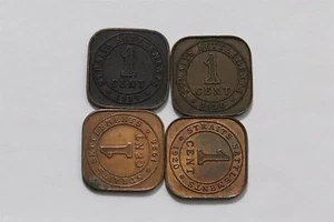 🧭 🇲🇾 STRAITS SETTLEMENTS OLD COLONIAL CENTS LOT B66 #5 ZU11 - Imagen 1 de 2