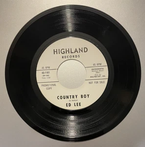 Ed Lee,  "Country Boy"/ "Country Boy Part II",  Harmonica Blues,  Highland, 1966 - Picture 1 of 2