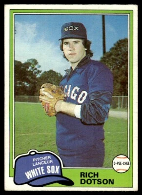 1981 O-Pee-Chee Rich Dotson Rookie Chicago White Sox #138 R162 - Image 1 of 2