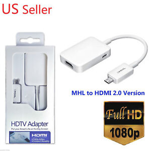Micro USB to HDMI 1080P HD TV Cable Adapter Fr Samsung Galaxy Tab 3 10.1 8.0