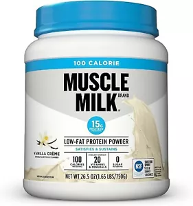 Muscle Milk ZERO, 100 Calorie Protein Powder, Vanilla 1.65 Pound, 25 Servings - Picture 1 of 2