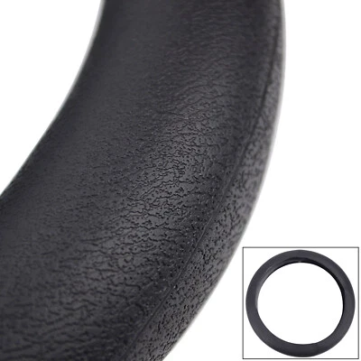 14" Universal Leather Texture Silicone Car Steering Wheel Cover Protector Black - Image 1 of 4