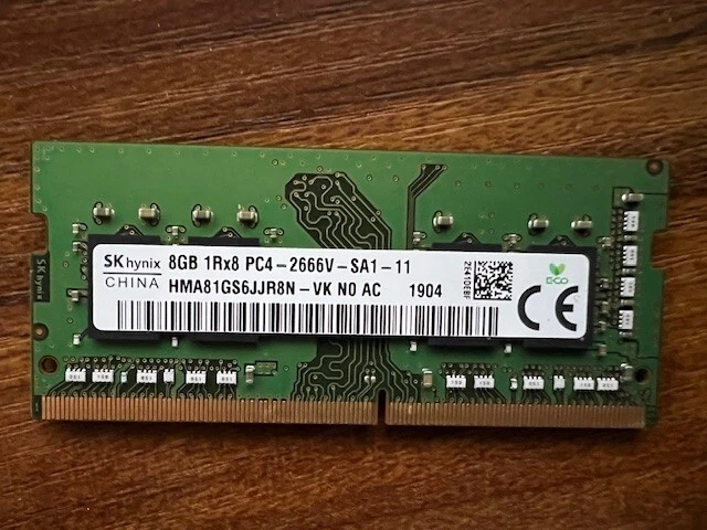USED SK Hynix 8 GB (1x8GB) HMA81GS6JJR8N-VK PC4-2666V Laptop Memory RAM - Image 1 of 1