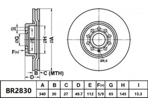 Bendix Ultimate Front Brake Rotor for Skoda Octavia NE 2.0L DIESEL CUPA 2013 - 2 - Picture 1 of 1