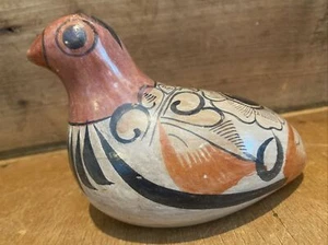 Vintage Burnished Tonala Mexican Folk Art Pottery Bird Quail Figurine - Picture 1 of 7