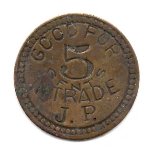ANTIK • GUT FÜR 5 CENT • HANDELSMARKE • NICHT AUFGEFÜHRT • WRIGHT & SON CIN'TI, O. - Bild 1 von 2