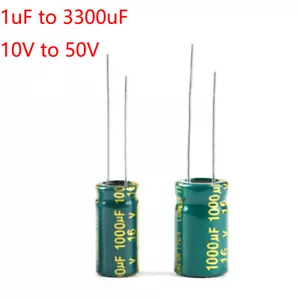 10V 16V ~ 50V Alta Frecuencia ESR BAJA Condensador Electrolítico 1uF a 3300uF - Imagen 1 de 6