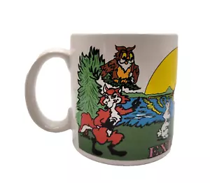 Experience ILLINOIS Wrap Around Camping Scene SOUVENIR Coffee Mug LIPCO 1980S - Picture 1 of 16