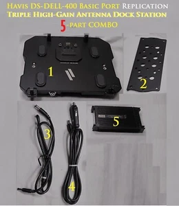 7 Havis DS-DELL-400 Basic Port Replication Triple High-Gain Antenna Dock Mounts - Picture 1 of 15