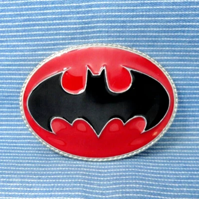 Batman Hebilla de Cinturón Cómic Superhéroe Grande Juegos con disfraces Negro y Rojo De Colección .GTA455 Foto 1 de 4