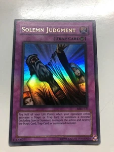 USA Seller Yugioh Solemn Judgement MRD-127 Ultra Rare Slightly Faded LP - Picture 1 of 4