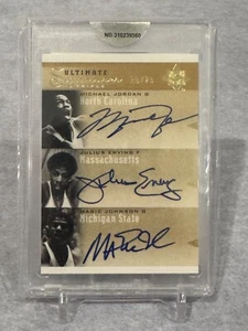 2010 UD Ultimate MICHAEL JORDAN JULIUS ERVING MAGIC JOHNSON /25 - Picture 1 of 2