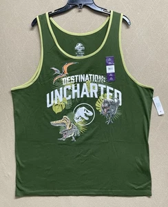 New Jurrasic World Rebirth Mens Size-2XL Destination Uncharted Tank Top Graphic - Picture 1 of 10