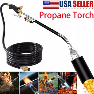 HI-PIONEER Portable Weed Burner Ice Snow Melter Propane Torch Outdoor Flame Thrower Hose US