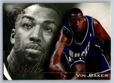 1995-96 Flair - Vin Baker #229 Bucks Basketball Card - Image 1 of 2
