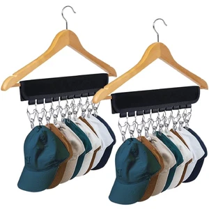 2-Pack Hat Rack Organizer with 10 Clips for Caps, Beanies & Accessories - Picture 1 of 9