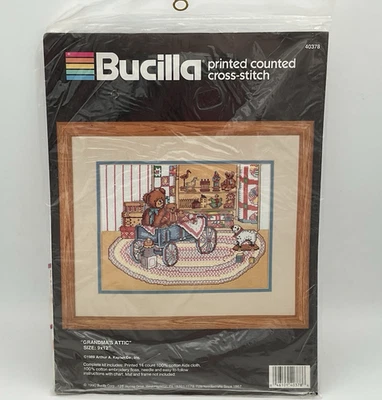 Kit de punto de cruz contado ático de la abuela Bucilla 40378 NUEVO envío rápido y gratuito! Foto 1 de 4