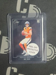 2024 Panini One Bo Nix Blank Slate Case Hit Rookie RC SSP #BS-BNX Metal - Denver - Bild 1 von 2