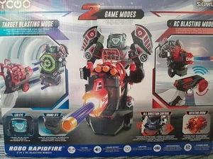 BNIB Ycoo Robo Rapidfire 2 In 1 RC Blasting Robot Silverlit Boy Toys Nurf Blast - Picture 1 of 2