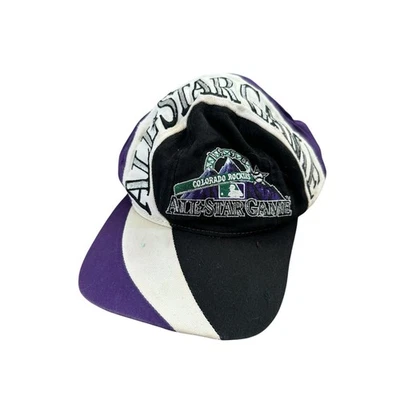 Vintage 90s 1998 Colorado Rockies MLB All Star Game Swirl Snapback Hat VTG - Image 1 of 4