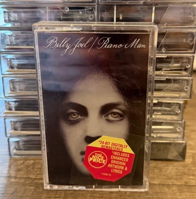 Piano Man Billy Joel Cassette 1998 Remasted Tape with HYPE STICKER Rare OOP Foto 1 de 3