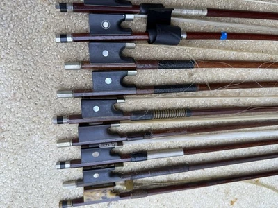 Violin bows, Assorted. Large Lot of 10 pieces. 22"-28". B - Image 1 of 4