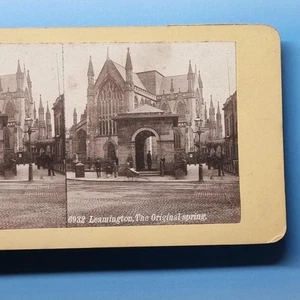 Leamington Spa Stereoview C1895 Warwick The Original Spring Water Source - Picture 1 of 3