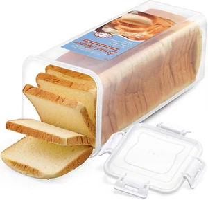 Bread Box with Airtight Lid, Bread Storage Container, Bread Loaf Storage Dispens - Picture 1 of 12