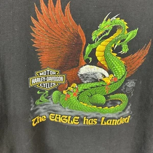Camiseta Harley Davidson Dragon The Eagle Has Landed Años 80 De Colección Talla S/M EE. UU. - Imagen 1 de 23