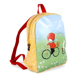 Poppi Loves Cycling Backpack Santoro London Gorjuss - Yellow - NEW - Picture 1 of 7