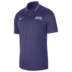 TCU HORNED FROGS NIKE Dri-Fit Ultra Lightweight Coach Sideline Polo Shirt - XL - Picture 1 of 4