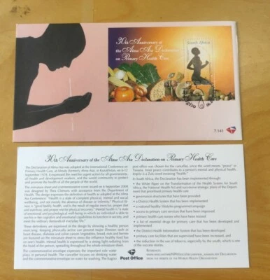 2008 Primary Health Care Healthy Diets & Women Sports Stamp FDC South Africa - Image 1 of 4