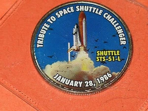 Tribute to Space Shuttle 2016 JFK Half Dollar jan 28th 1986 - Picture 1 of 2