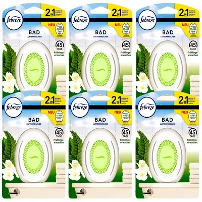 6 x Febreze Lufterfrischer  Frühlingserwachen  Bad u. WC Raumduft Duftspender - Bild 1 von 2