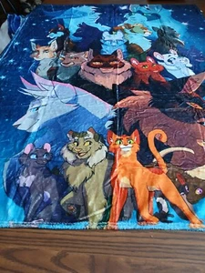 Warrior Cats Throw Blanket Fleece New 50 X 40 - Picture 1 of 5