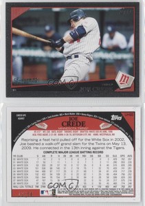 2009 Topps Update Black /58 Joe Crede #UH85