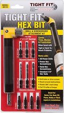 90 Degree Right Angle Drill Attachment Kit Tight Fit Hex Bit Adapter 00110 - New