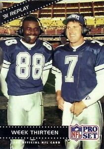 1992 Pro Set #49 Steve Beuerlein Michael Irvin Dallas Cowboys HOF
