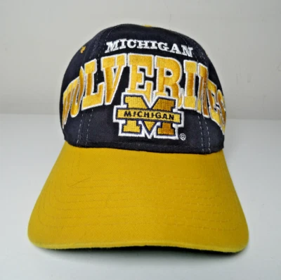 Boné vintage Michigan Wolverines Starter Snapback anos 90 NCAA esportes costurado azul - Imagem 1 de 4