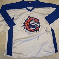 VTG Bridgeport Sound Tigers AHL Hockey Jersey Mens Size XL SIGNED USA Made