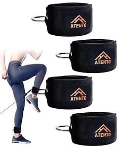 2 Pairs Ankle Straps for Cable Machines Adjustable Wrist Cuffs for Gym Workouts - Picture 1 of 8