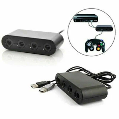 Adaptador de controle de 4 portas para Nintendo GameCube para Switch e Wii U e PC - Imagem 1 de 4